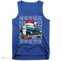 Xmas Style Ugly Santa Hat Police Car Christmas Gift Tank Top thumb 0