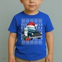 Xmas Style Ugly Santa Hat Police Car Christmas Gift Toddler T-Shirt thumb 2