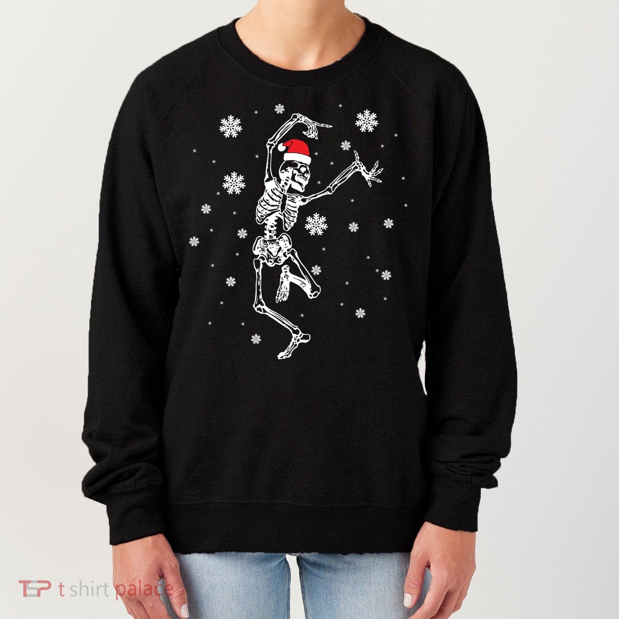 Xmas Tree Christmas Lights Christmas Skeleton Dancing Meaningful Gift Women's Sweatshirt