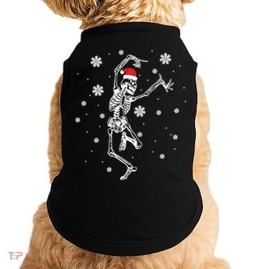Xmas Tree Christmas Lights Christmas Skeleton Dancing Meaningful Gift Doggie Tank