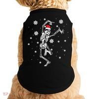 Xmas Tree Christmas Lights Christmas Skeleton Dancing Meaningful Gift Doggie Tank thumb 0