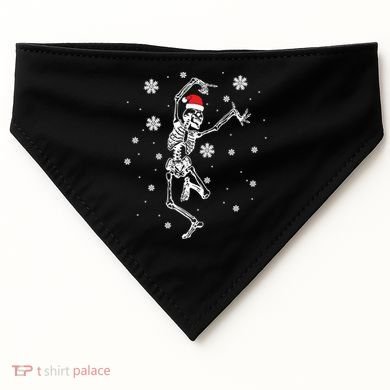 Xmas Tree Christmas Lights Christmas Skeleton Dancing Meaningful Gift USA-Made Doggie Bandana