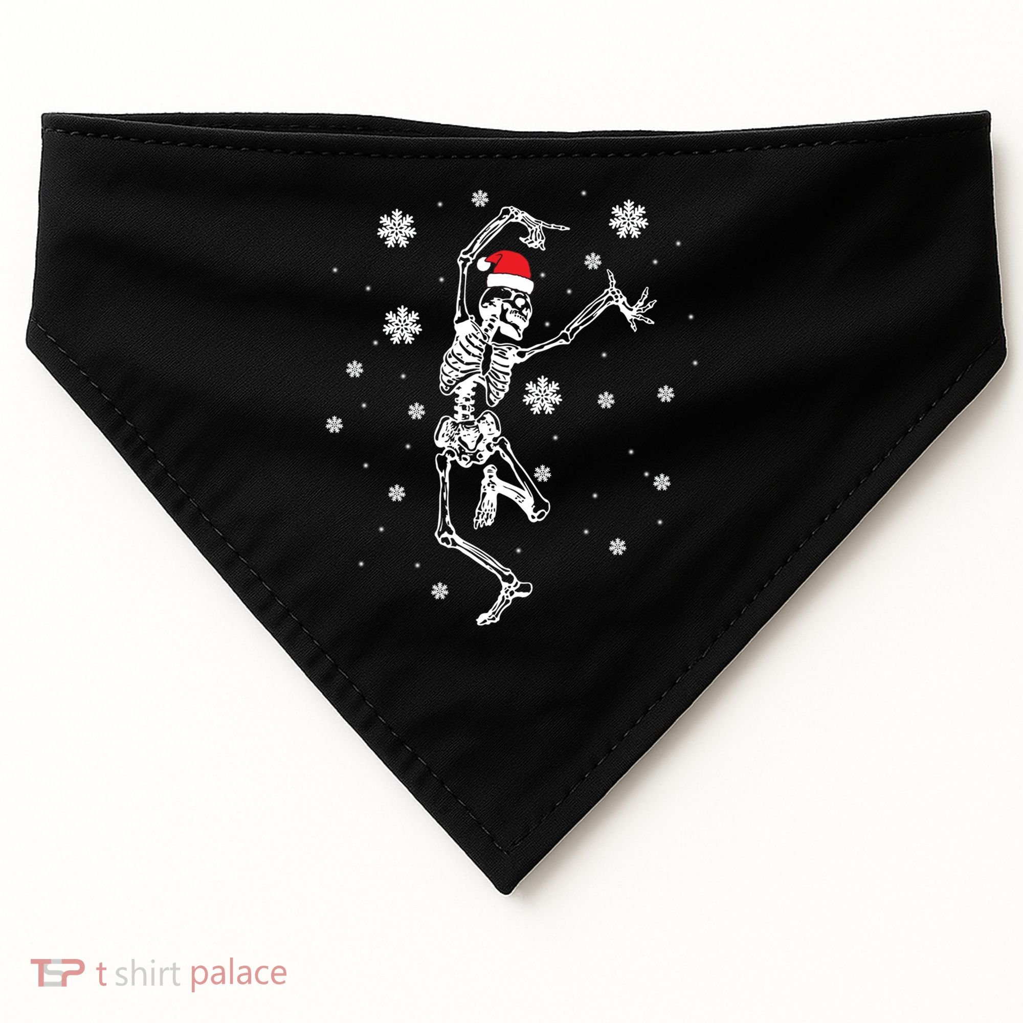 Xmas Tree Christmas Lights Christmas Skeleton Dancing Meaningful Gift USA-Made Doggie Bandana