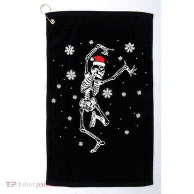 Xmas Tree Christmas Lights Christmas Skeleton Dancing Meaningful Gift Golf Towel