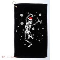 Xmas Tree Christmas Lights Christmas Skeleton Dancing Meaningful Gift Golf Towel thumb 0