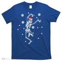 Xmas Tree Christmas Lights Christmas Skeleton Dancing Meaningful Gift T-Shirt thumb 0