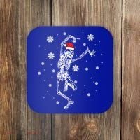 Xmas Tree Christmas Lights Christmas Skeleton Dancing Meaningful Gift Coaster thumb 0