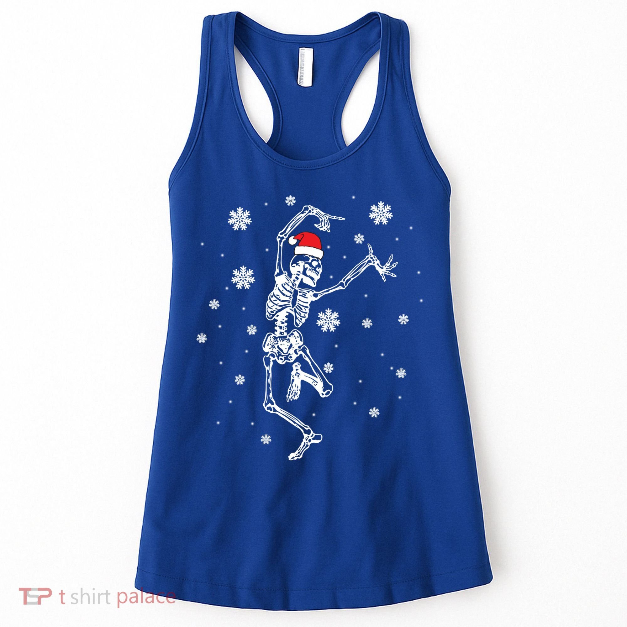 Xmas Tree Christmas Lights Christmas Skeleton Dancing Meaningful Gift Women's Tank Top