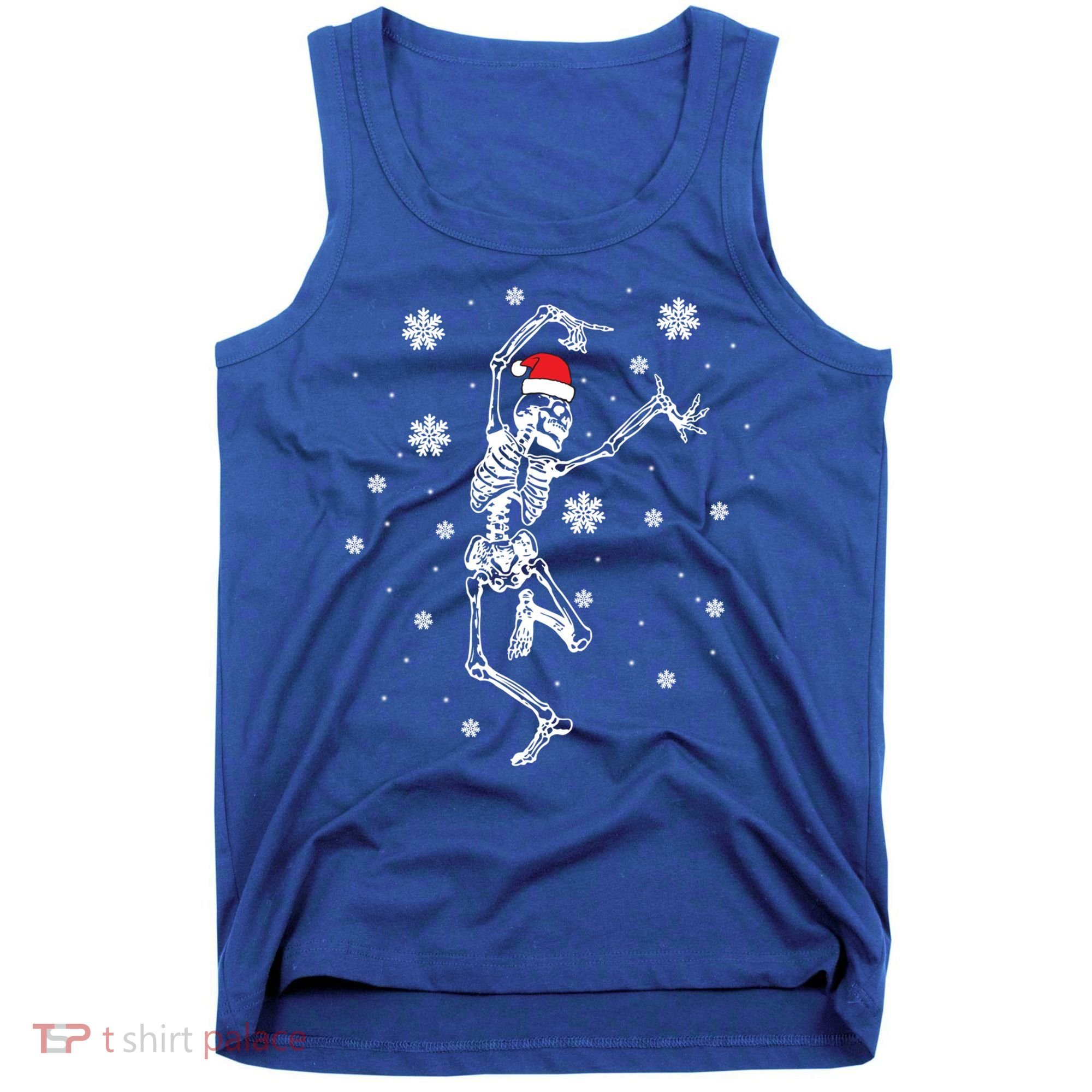 Xmas Tree Christmas Lights Christmas Skeleton Dancing Meaningful Gift Tank Top