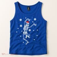 Xmas Tree Christmas Lights Christmas Skeleton Dancing Meaningful Gift Tank Top thumb 2