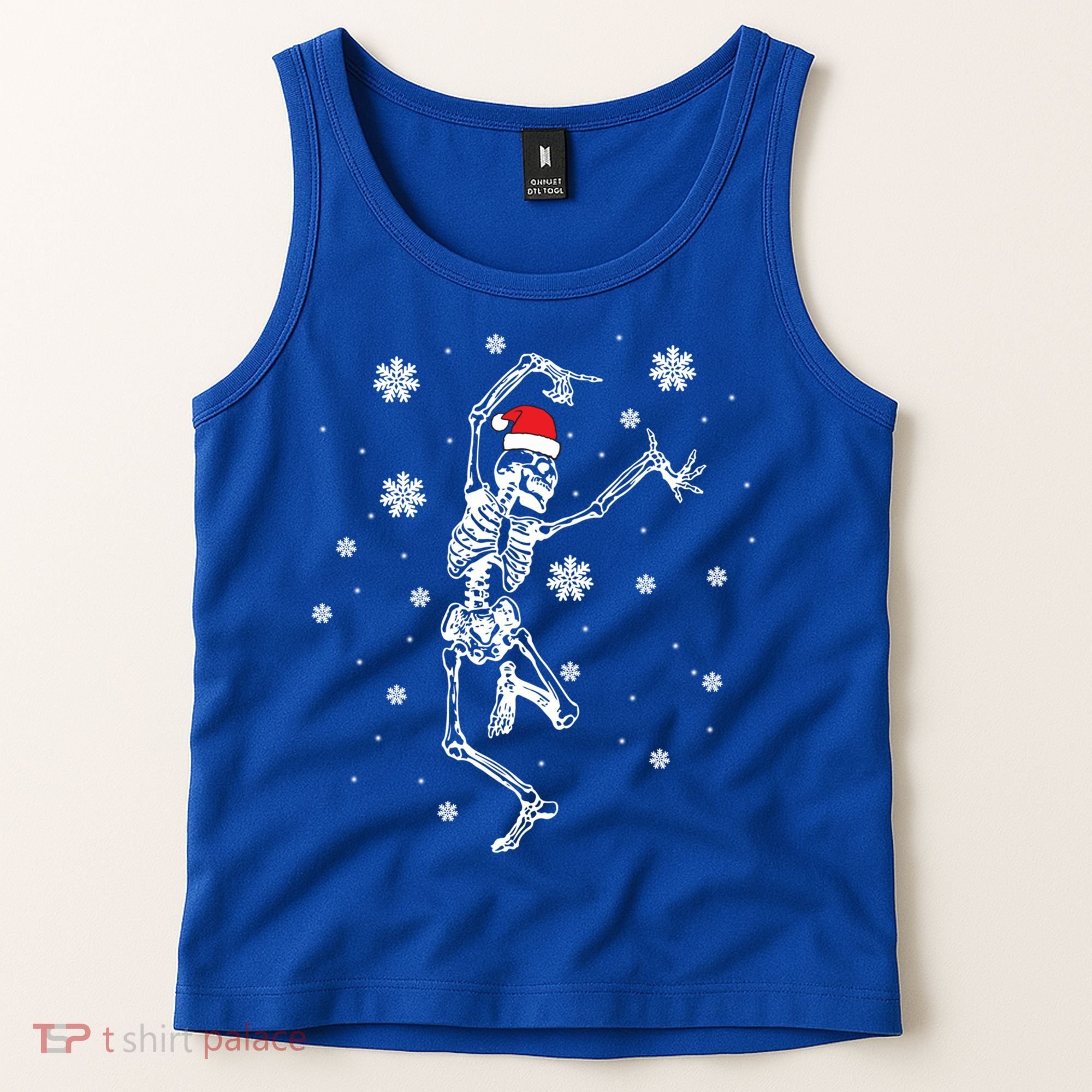 Xmas Tree Christmas Lights Christmas Skeleton Dancing Meaningful Gift Tank Top