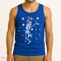 Xmas Tree Christmas Lights Christmas Skeleton Dancing Meaningful Gift Tank Top thumb 3