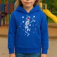 Xmas Tree Christmas Lights Christmas Skeleton Dancing Meaningful Gift Kids Hoodie thumb 3