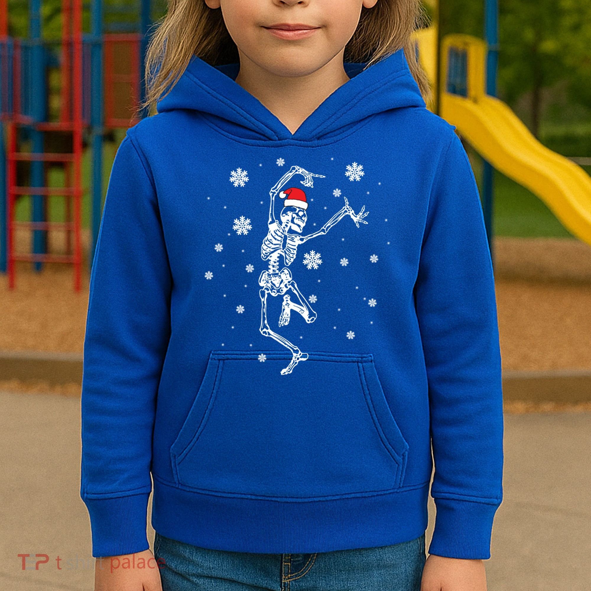 Xmas Tree Christmas Lights Christmas Skeleton Dancing Meaningful Gift Kids Hoodie