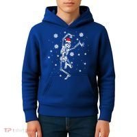 Xmas Tree Christmas Lights Christmas Skeleton Dancing Meaningful Gift Kids Hoodie thumb 4