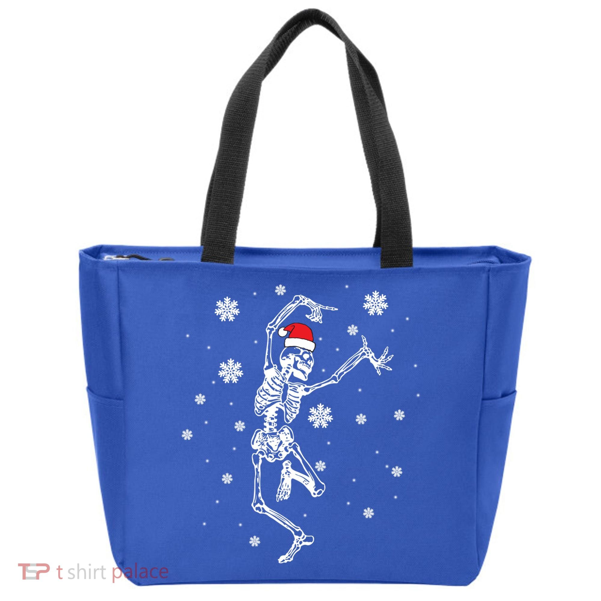 Xmas Tree Christmas Lights Christmas Skeleton Dancing Meaningful Gift Tote Bag