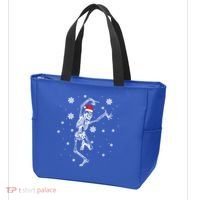 Xmas Tree Christmas Lights Christmas Skeleton Dancing Meaningful Gift Tote Bag thumb 3