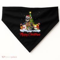 Xmas Tree Lighting Santa Miniature Schnauzer Dog Christmas Gift USA-Made Doggie Bandana thumb 0