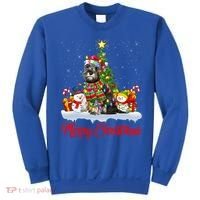 Xmas Tree Lighting Santa Miniature Schnauzer Dog Christmas Gift Sweatshirt thumb 0