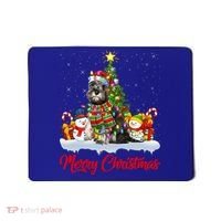 Xmas Tree Lighting Santa Miniature Schnauzer Dog Christmas Gift Mousepad thumb 0