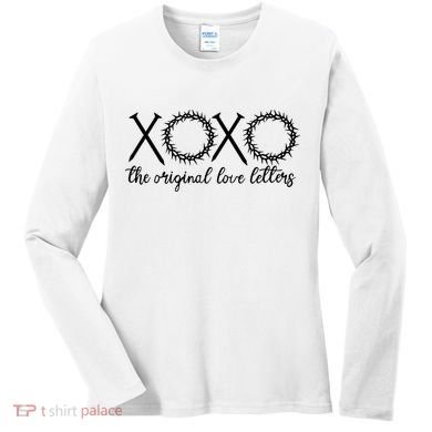 Xoxo The Original Love Letters Easter Christian Women's Long Sleeve Shirt