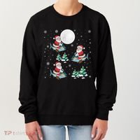 Xmas Tree Santa Riding Mahi Mahi Fish Funny Christmas Great Gift Women's Sweatshirt thumb 0