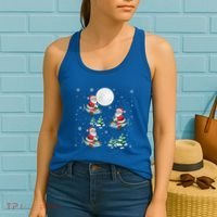 Xmas Tree Santa Riding Mahi Mahi Fish Funny Christmas Great Gift Women's Tank Top thumb 2