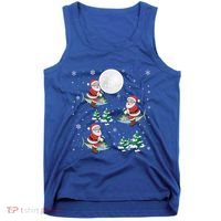 Xmas Tree Santa Riding Mahi Mahi Fish Funny Christmas Great Gift Tank Top thumb 0
