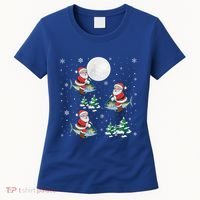 Xmas Tree Santa Riding Mahi Mahi Fish Funny Christmas Great Gift Women's T-Shirt thumb 0