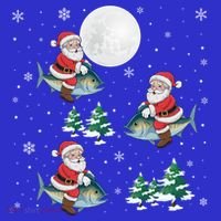 Xmas Tree Santa Riding Mahi Mahi Fish Funny Christmas Great Gift Women's T-Shirt thumb 6
