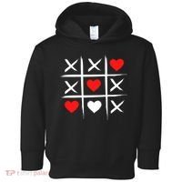 XOXO Tic Tac Toe Heart Valentines Day Toddler Hoodie thumb 0