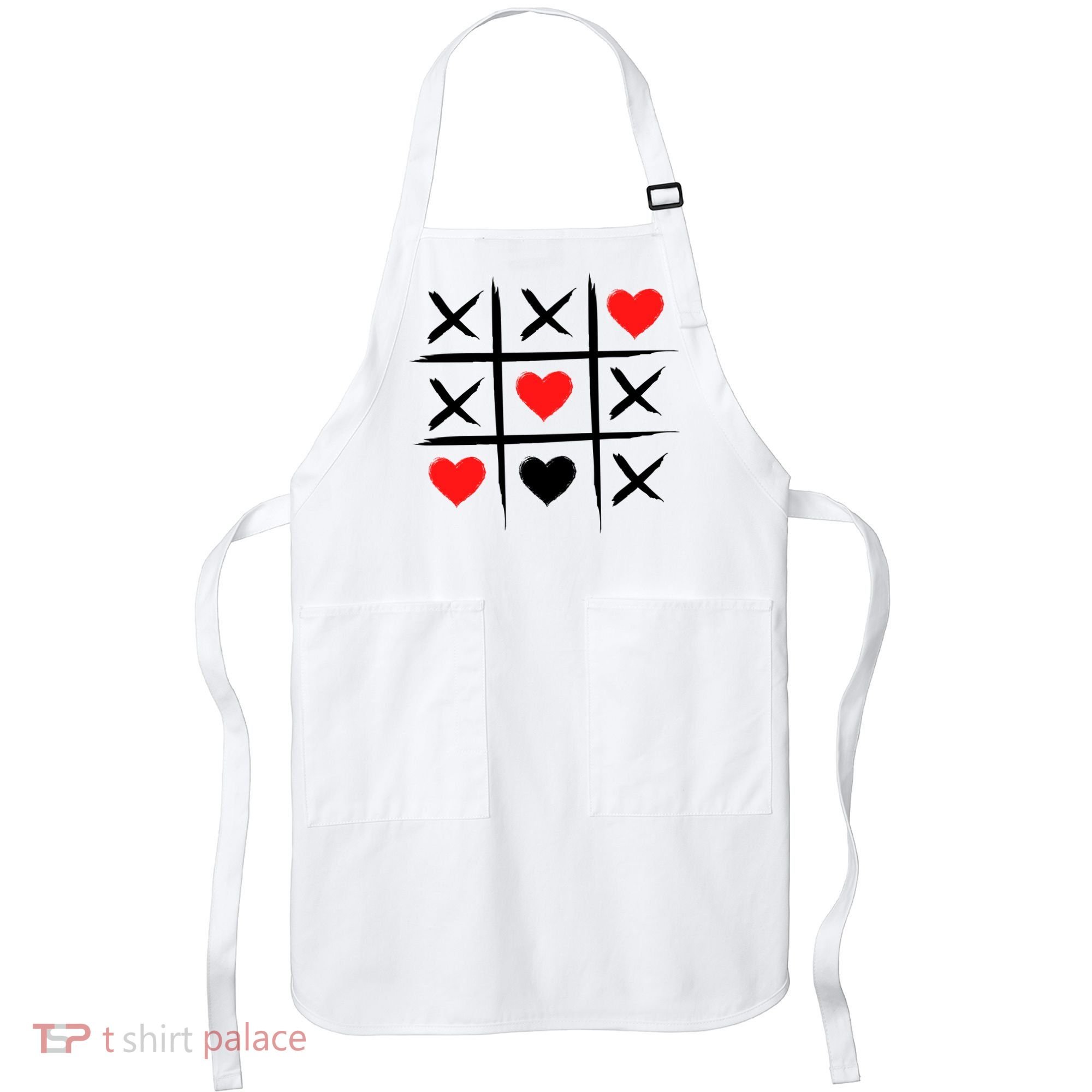 XOXO Tic Tac Toe Heart Valentines Day Apron