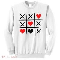 XOXO Tic Tac Toe Heart Valentines Day Sweatshirt thumb 0