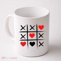 XOXO Tic Tac Toe Heart Valentines Day Coffee Mug thumb 0