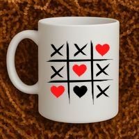 XOXO Tic Tac Toe Heart Valentines Day Coffee Mug thumb 2