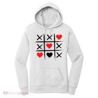 XOXO Tic Tac Toe Heart Valentines Day Women's Hoodie thumb 0