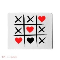 XOXO Tic Tac Toe Heart Valentines Day Mousepad thumb 0