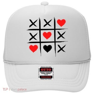 XOXO Tic Tac Toe Heart Valentines Day Hat