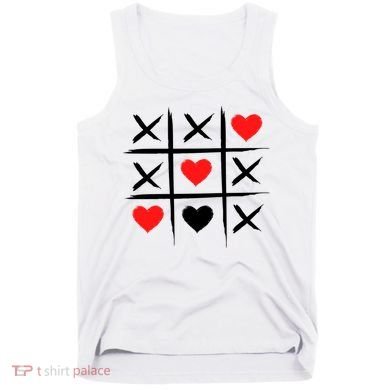 XOXO Tic Tac Toe Heart Valentines Day Tank Top
