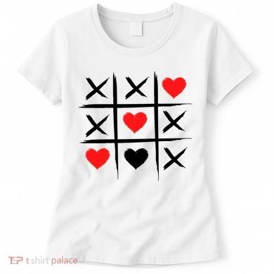 XOXO Tic Tac Toe Heart Valentines Day Women's T-Shirt