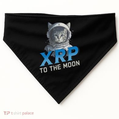 Xrp To The Moon Crypto Merchandise USA-Made Doggie Bandana