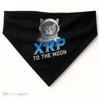 Xrp To The Moon Crypto Merchandise USA-Made Doggie Bandana thumb 0