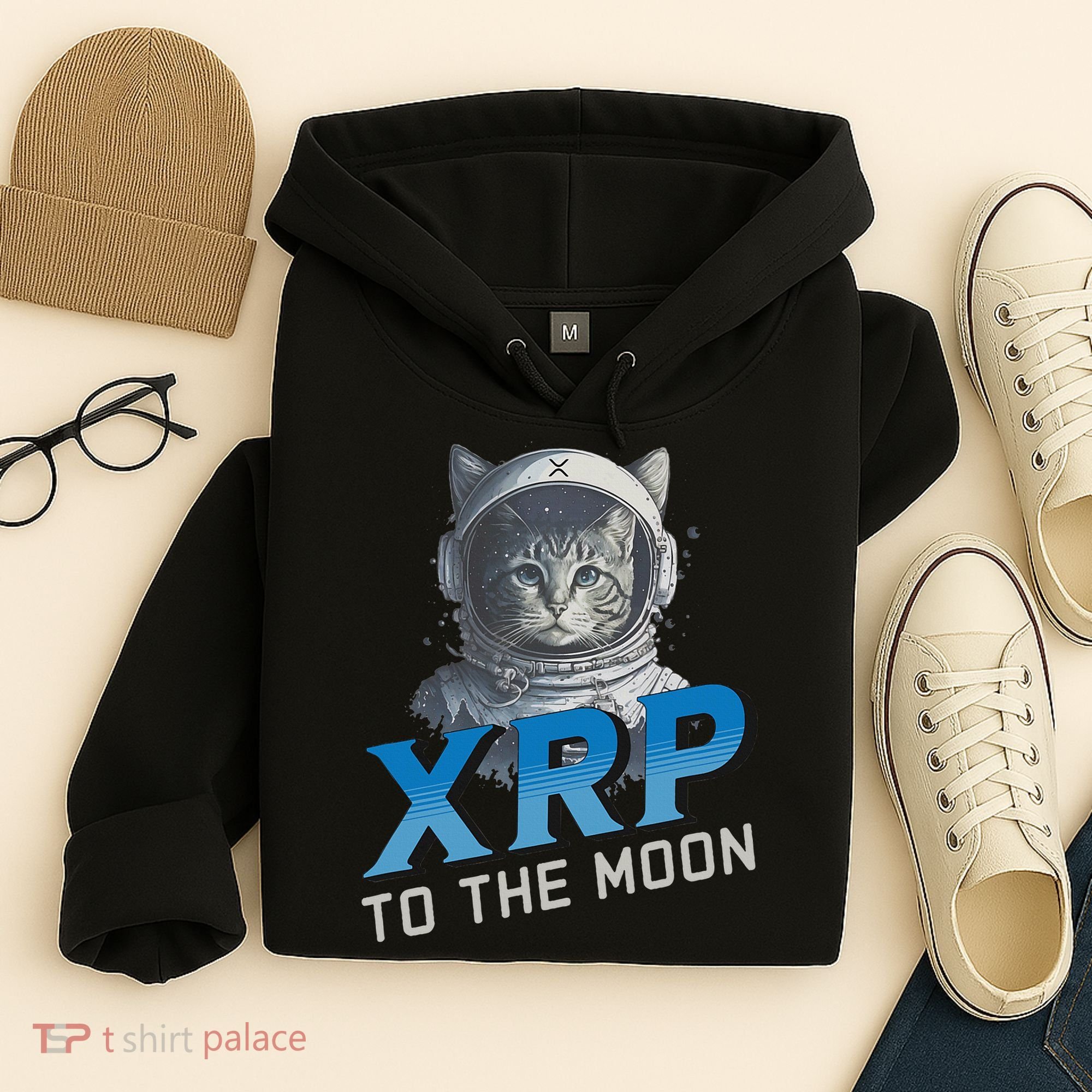 Xrp To The Moon Crypto Merchandise Hoodie