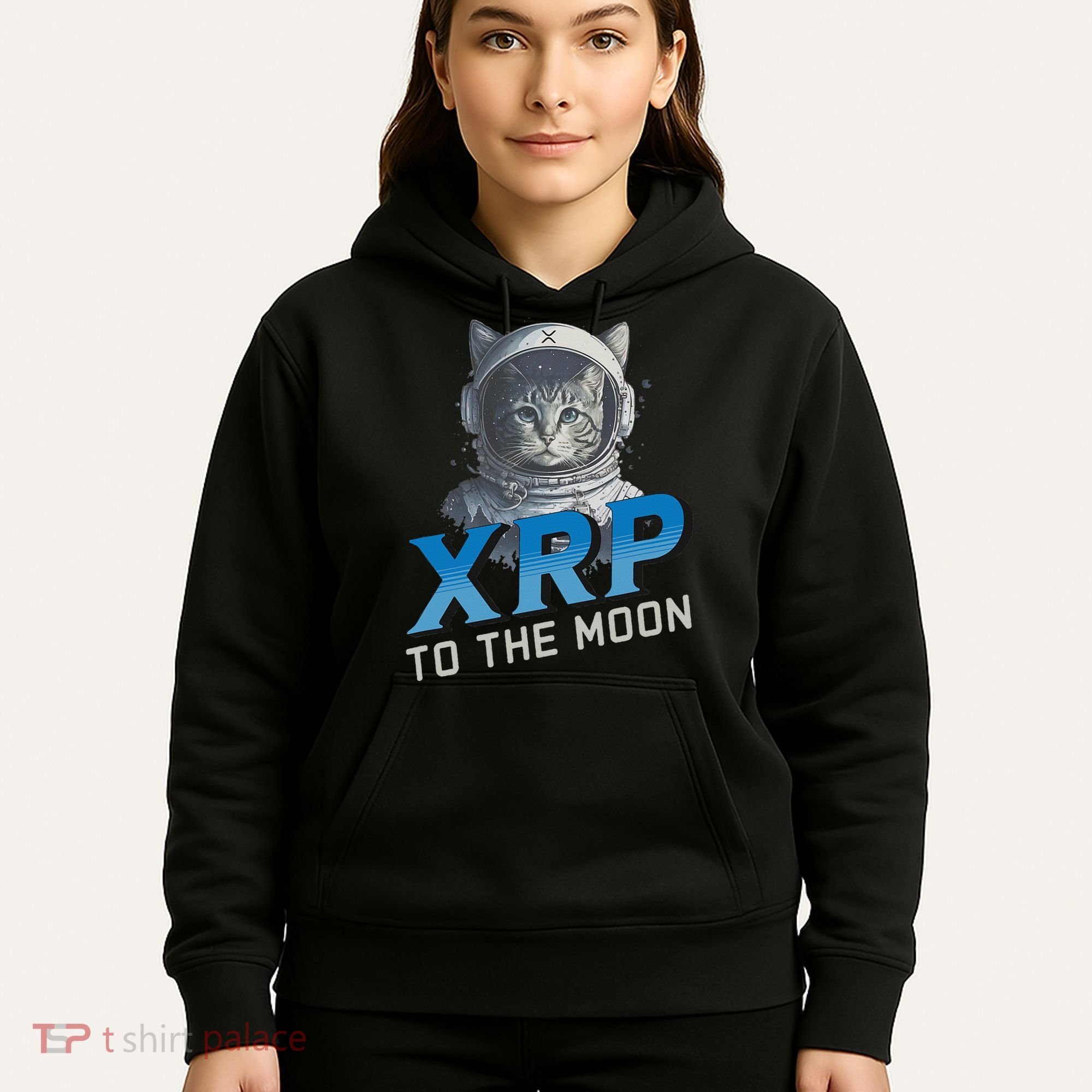Xrp To The Moon Crypto Merchandise Hoodie