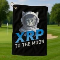 Xrp To The Moon Crypto Merchandise Golf Towel thumb 1