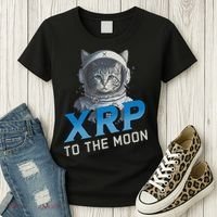 Xrp To The Moon Crypto Merchandise Women's T-Shirt thumb 3
