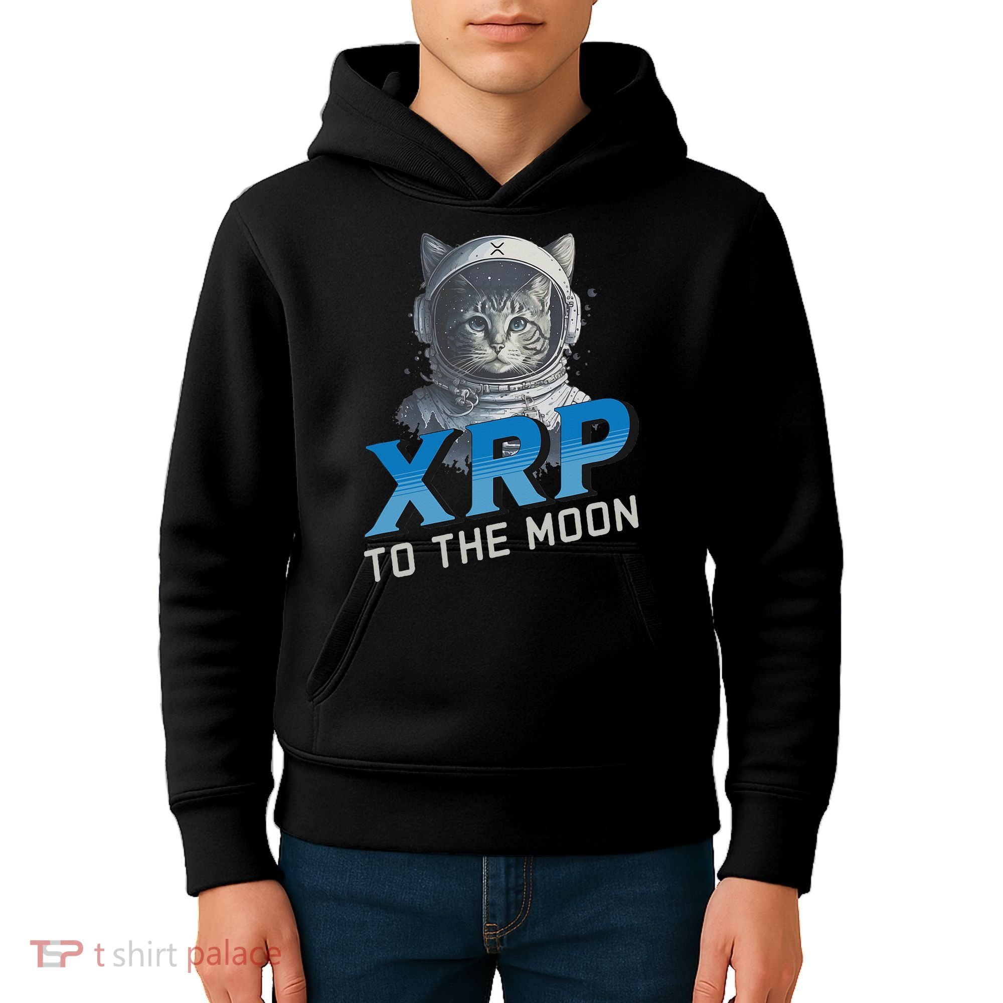 Xrp To The Moon Crypto Merchandise Kids Hoodie