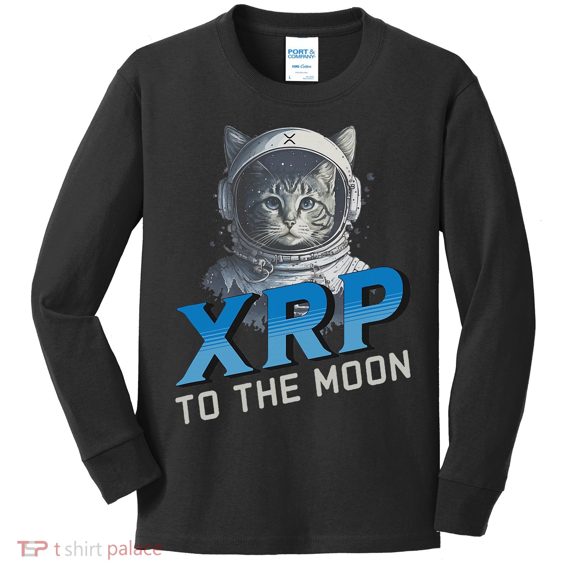 Xrp To The Moon Crypto Merchandise Kids Long Sleeve Shirt