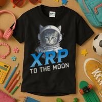 Xrp To The Moon Crypto Merchandise Kids T-Shirt thumb 3