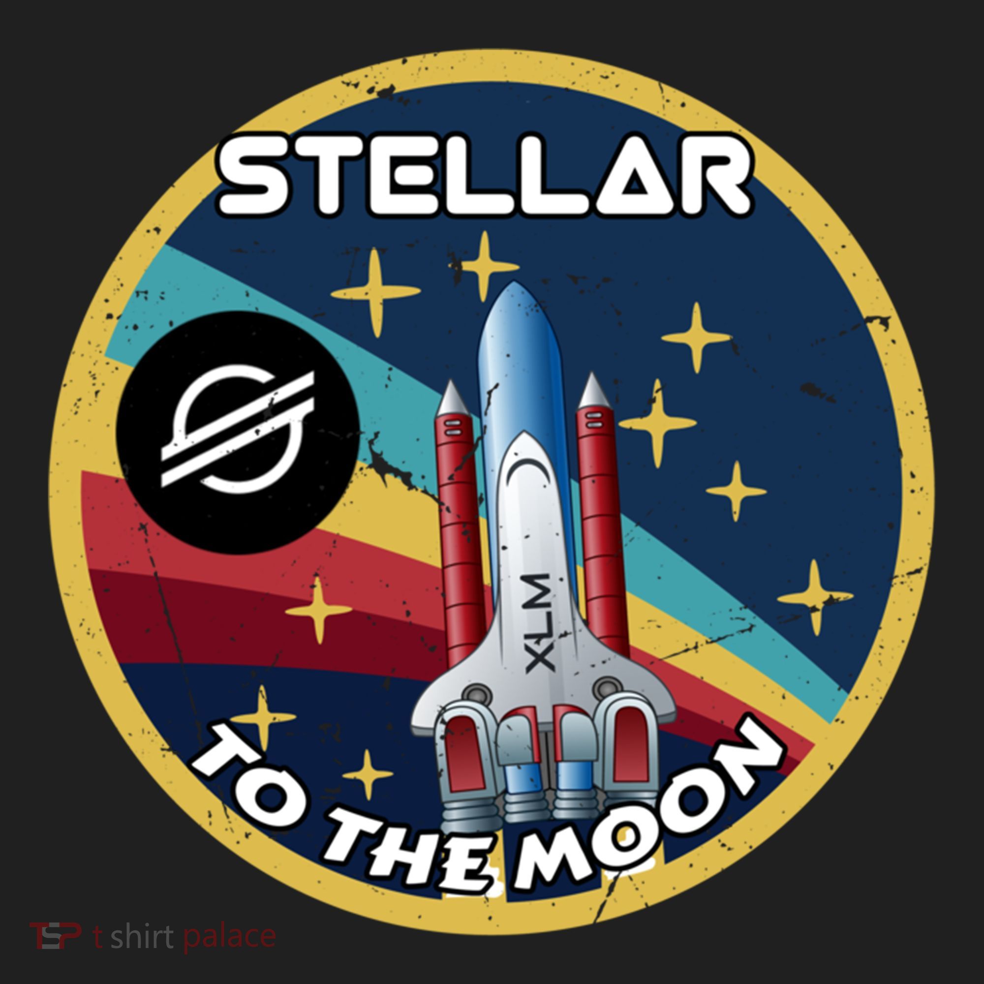 Xlm To The Moon Crypto Space Grunge Cryptocurrency Great Gift Hat